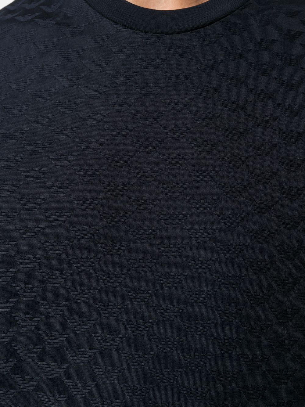 Emporio Armani T-shirts and Polos Blue cotton logo tee