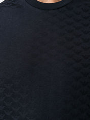 Emporio Armani T-shirts and Polos Blue cotton logo tee