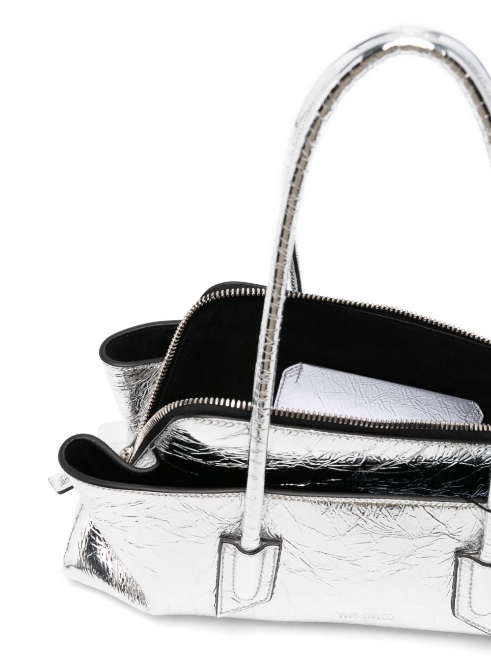 Silver La Passeggiata Small Handbag — The Attico