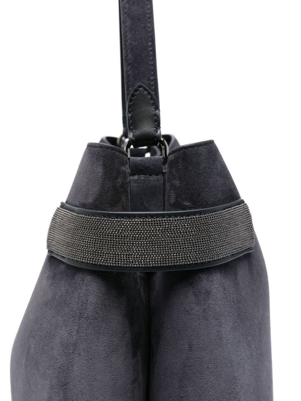 Blue suede handbag — Brunello Cucinelli