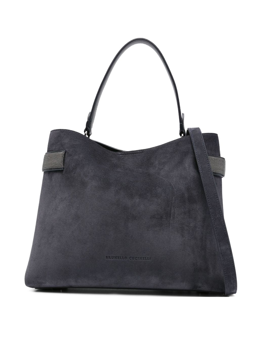 Blue suede handbag — Brunello Cucinelli