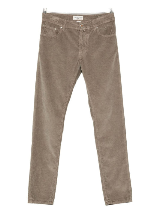 Jacob Cohen Jeans Grey — Slim Taupe Corduroy Jeans