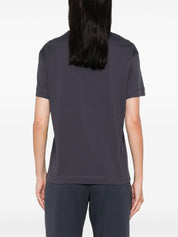 Brunello Cucinelli T-shirts and Polos Blue cotton crew neck