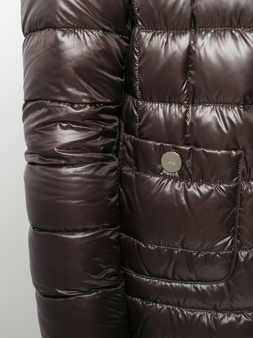 Herno Brown Midi Down Jacket