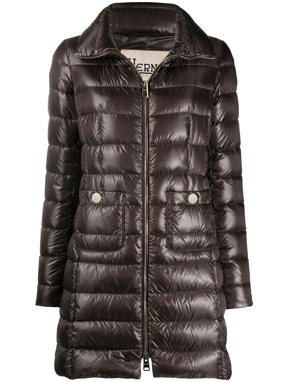 Herno Brown Midi Down Jacket