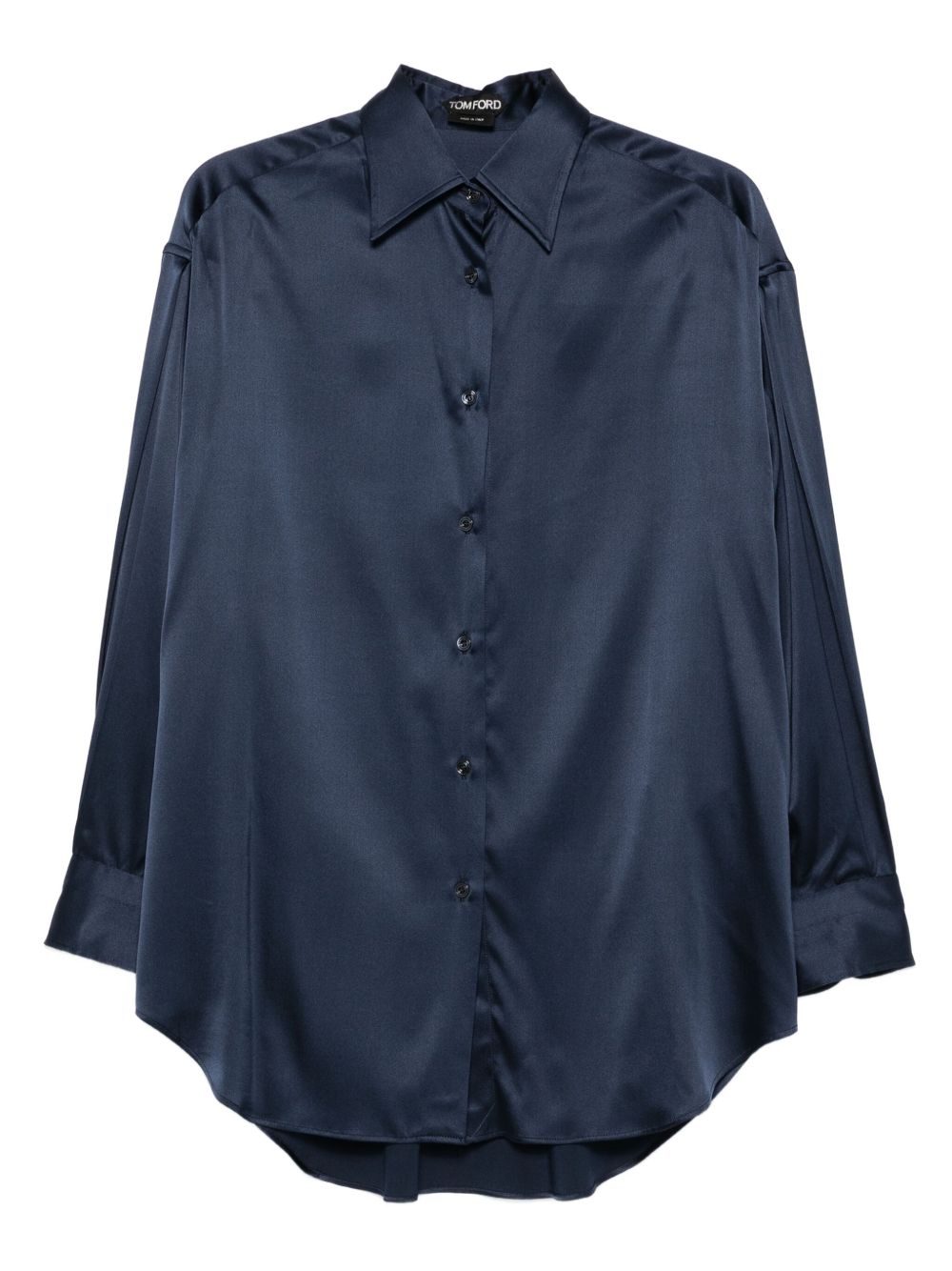 Tom Ford Shirts Blue silk long sleeve