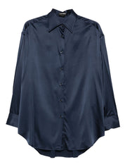 Tom Ford Shirts Blue silk long sleeve