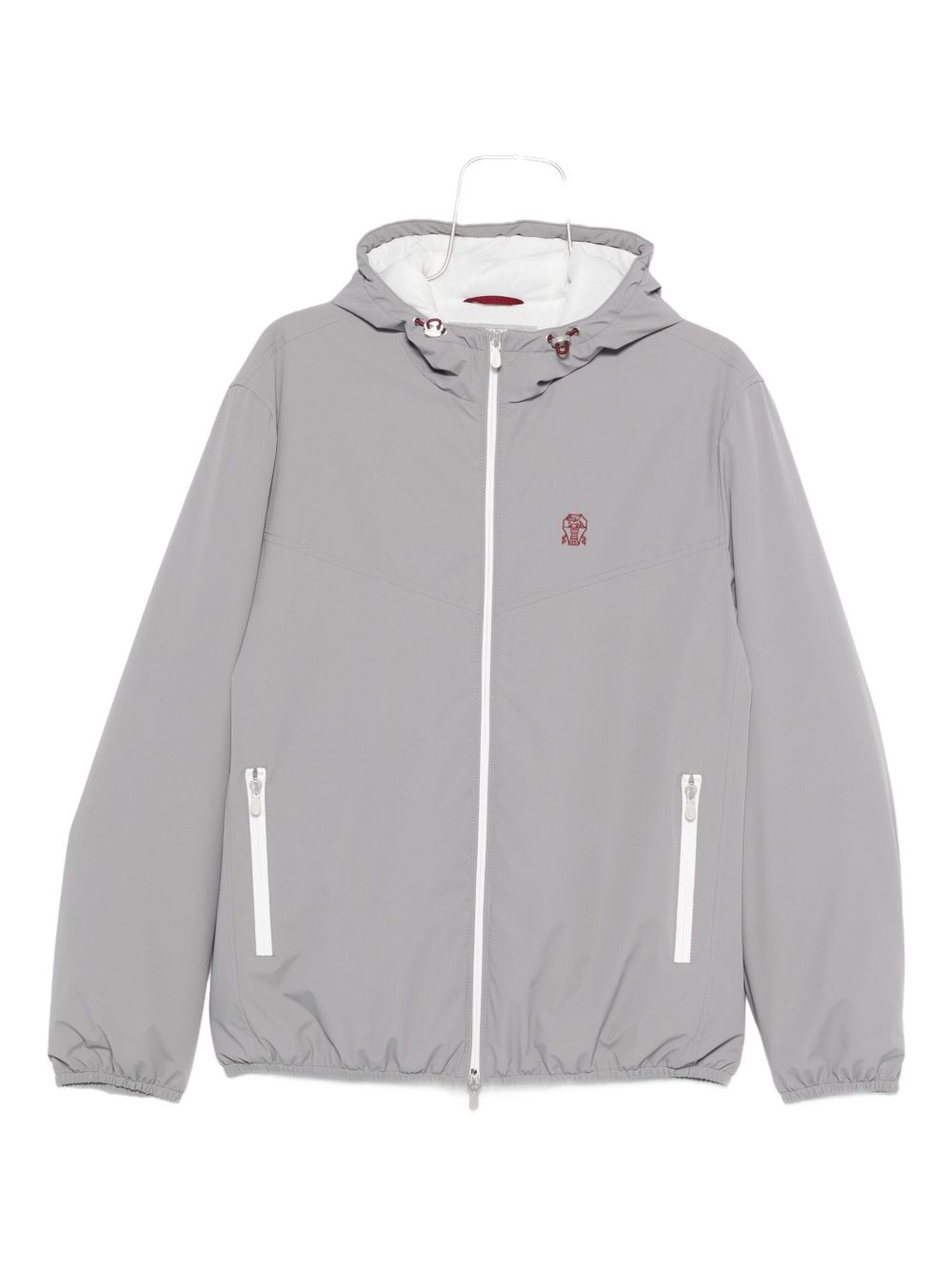 Brunello Cucinelli Abrigos Cazadora de nailon gris