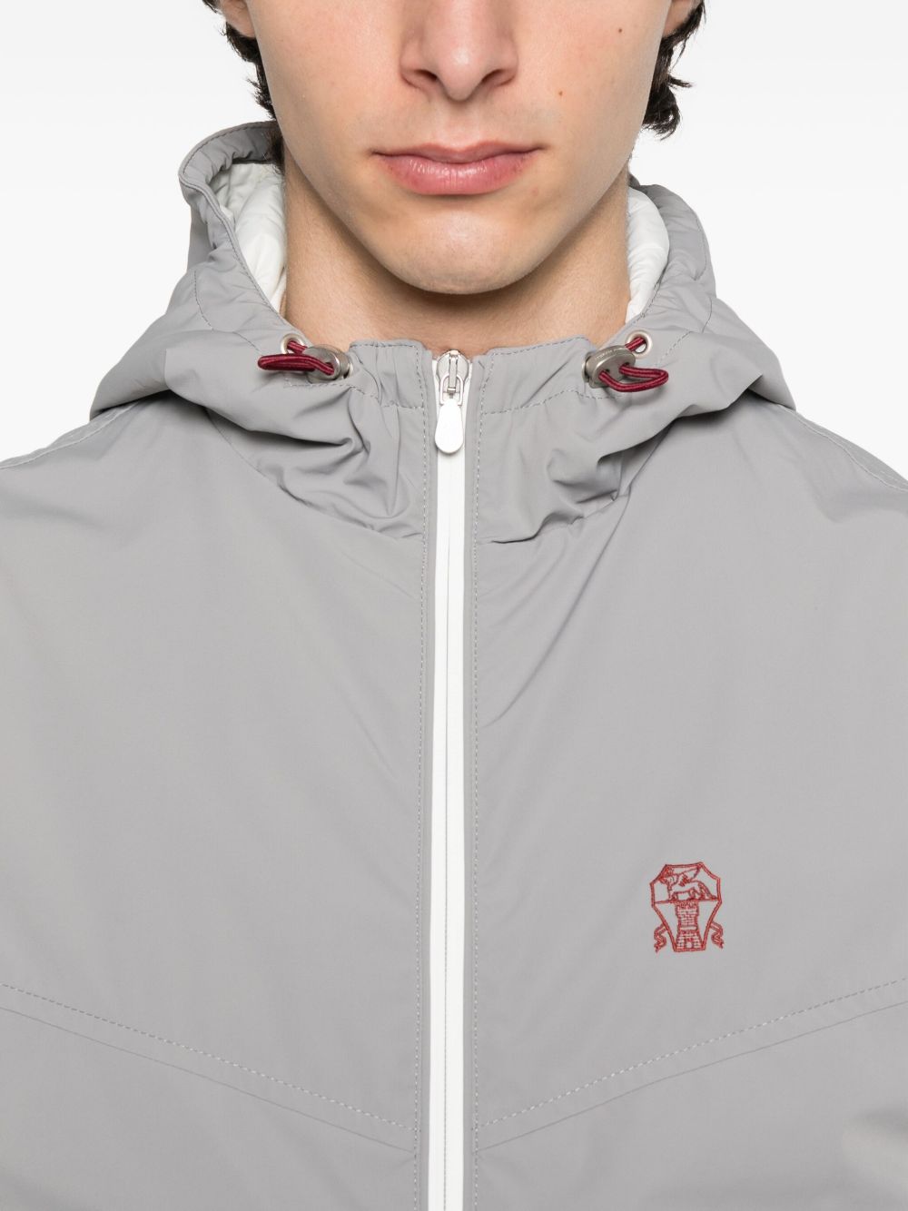 Brunello Cucinelli Jackets Grey nylon vest