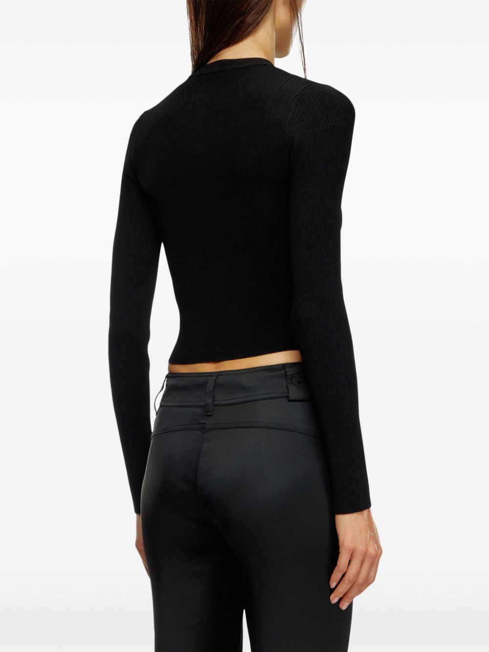 Diesel Sweaters Black ribbed EcoVero viscose