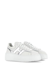 HOGAN PRE Sneakers Silver — Leather Flatform Elegance