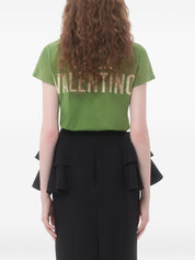 Valentino T-shirts and Polos Green cotton crew neck