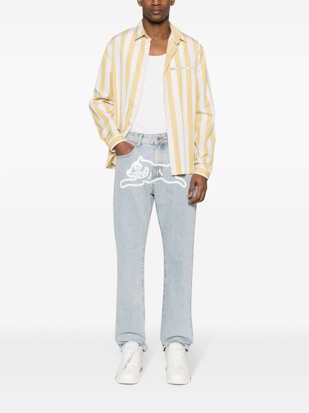 Icecream Jeans Clear Blue silk nylon denim