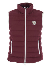 Vestes Brunello Cucinelli Gilet matelassé sans manches bordeaux