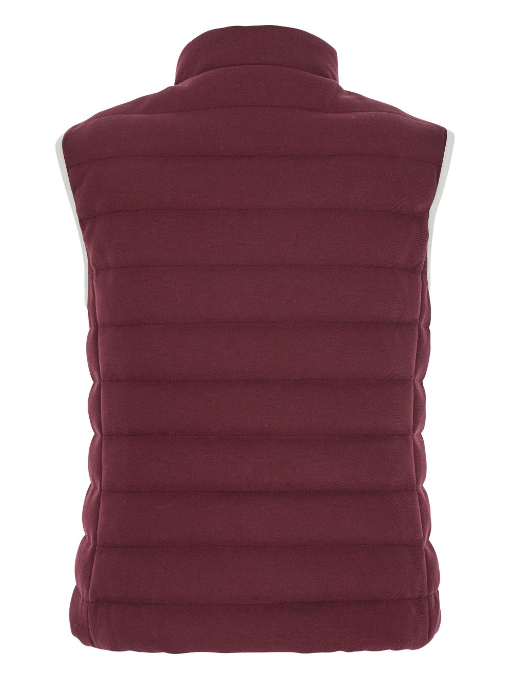 Vestes Brunello Cucinelli Gilet matelassé sans manches bordeaux