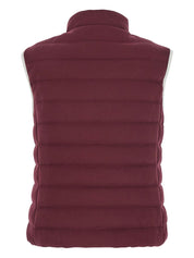 Vestes Brunello Cucinelli Gilet matelassé sans manches bordeaux
