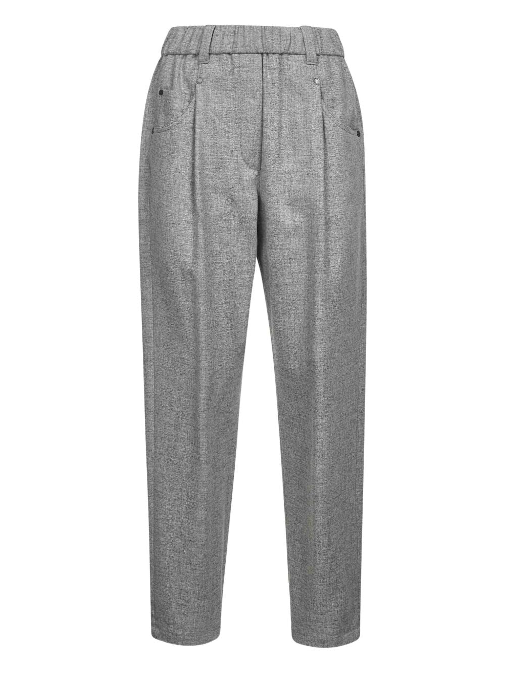 Brunello Cucinelli Trousers in Light Grey Wool