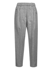 Brunello Cucinelli Trousers in Light Grey Wool