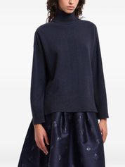 Emporio Armani Blue Roll‑Neck Sweater