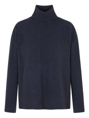 Emporio Armani Blue Roll‑Neck Sweater