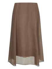 Brunello Cucinelli Skirts Beige silk midi