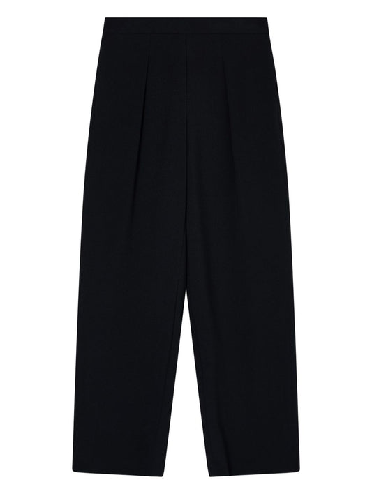 Emporio Armani Black Silk-Nylon Trousers