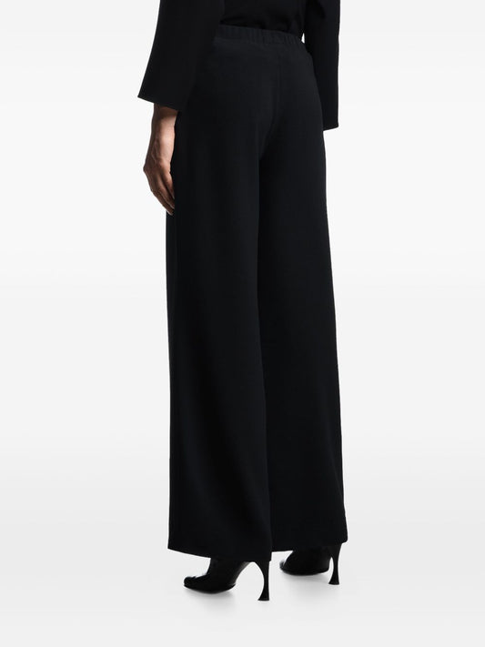 Emporio Armani Black Silk-Nylon Trousers