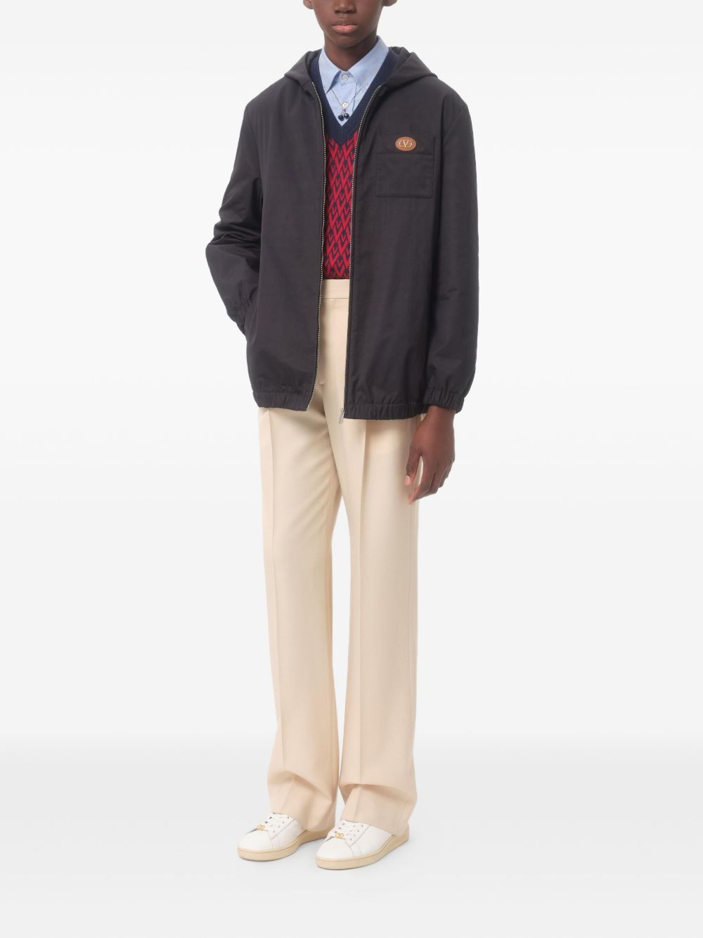 Vestes Valentino Veste caban à capuche bleue