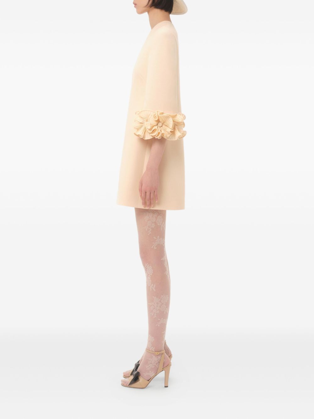 Valentino Dresses Beige wool and silk short dress