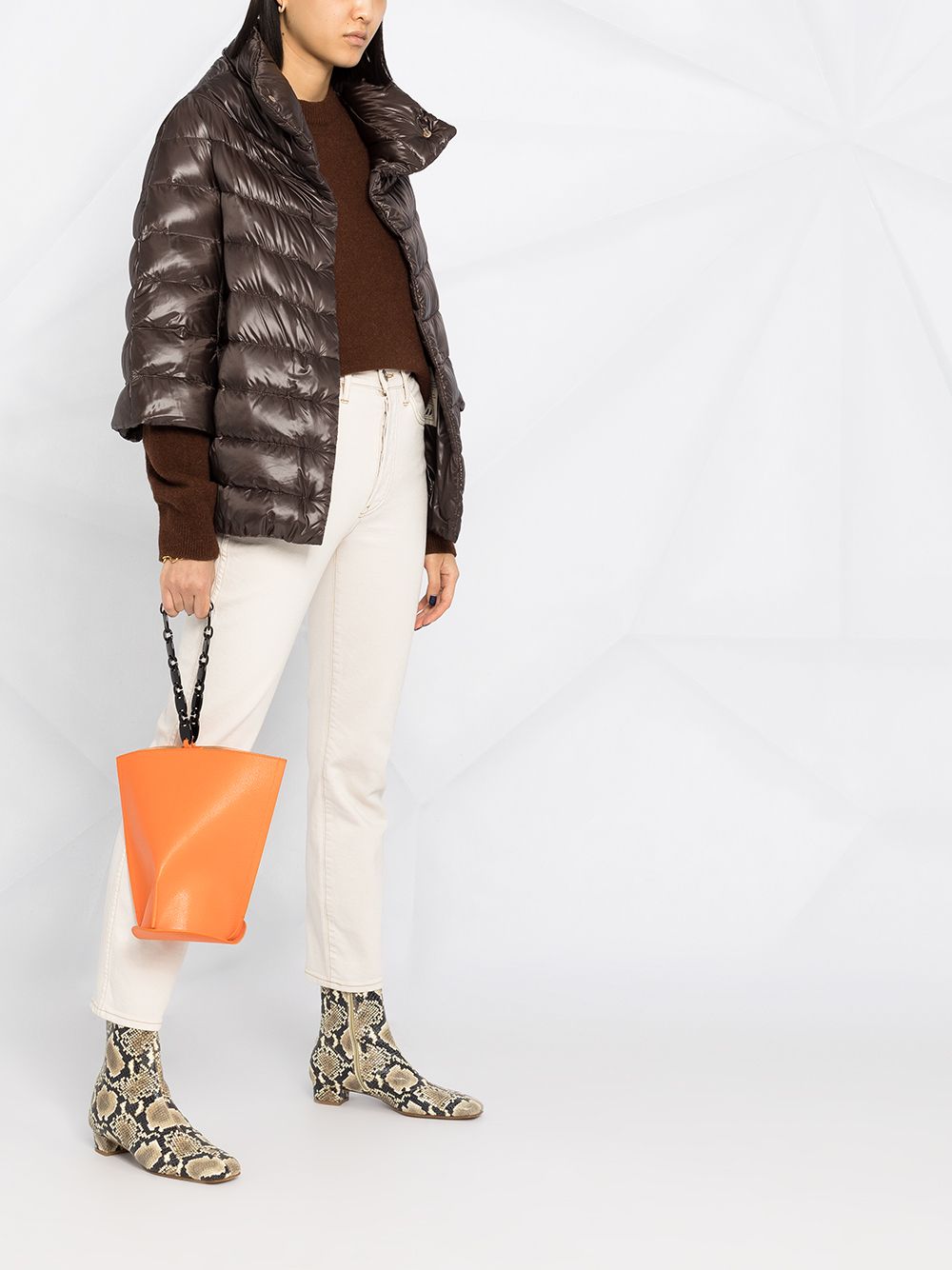 Vestes Herno en nylon marron ultraléger