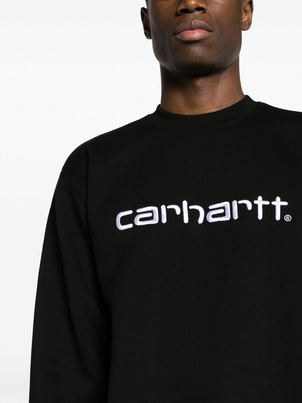 Carhartt WIP PRE Black Logo Cotton Crewneck Sweater