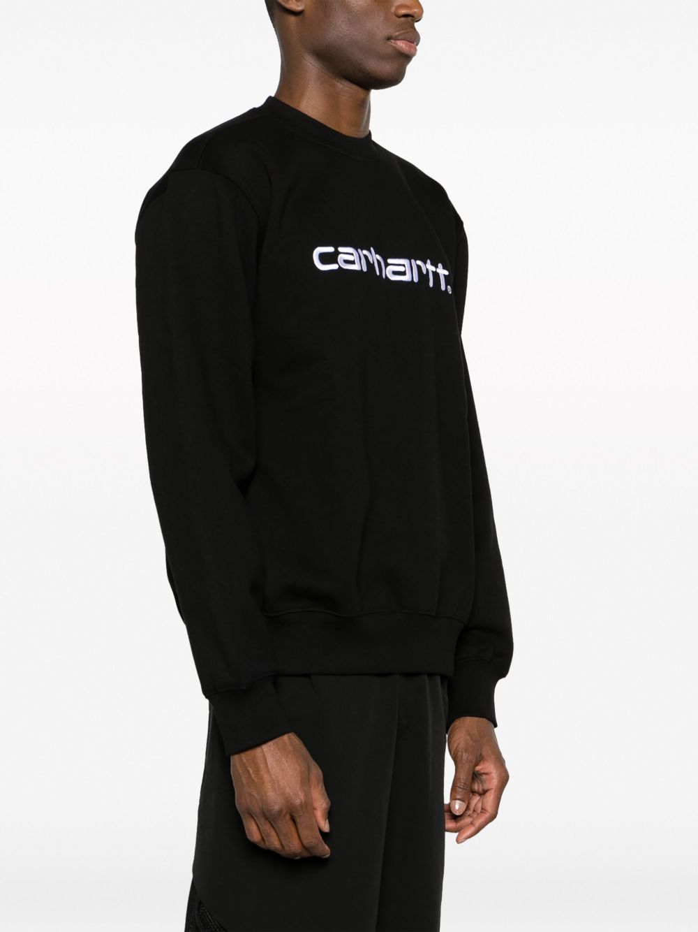 Carhartt WIP PRE Black Logo Cotton Crewneck Sweater