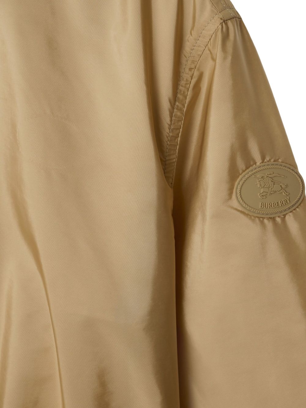 Beige Burberry nylon jacket with check motif