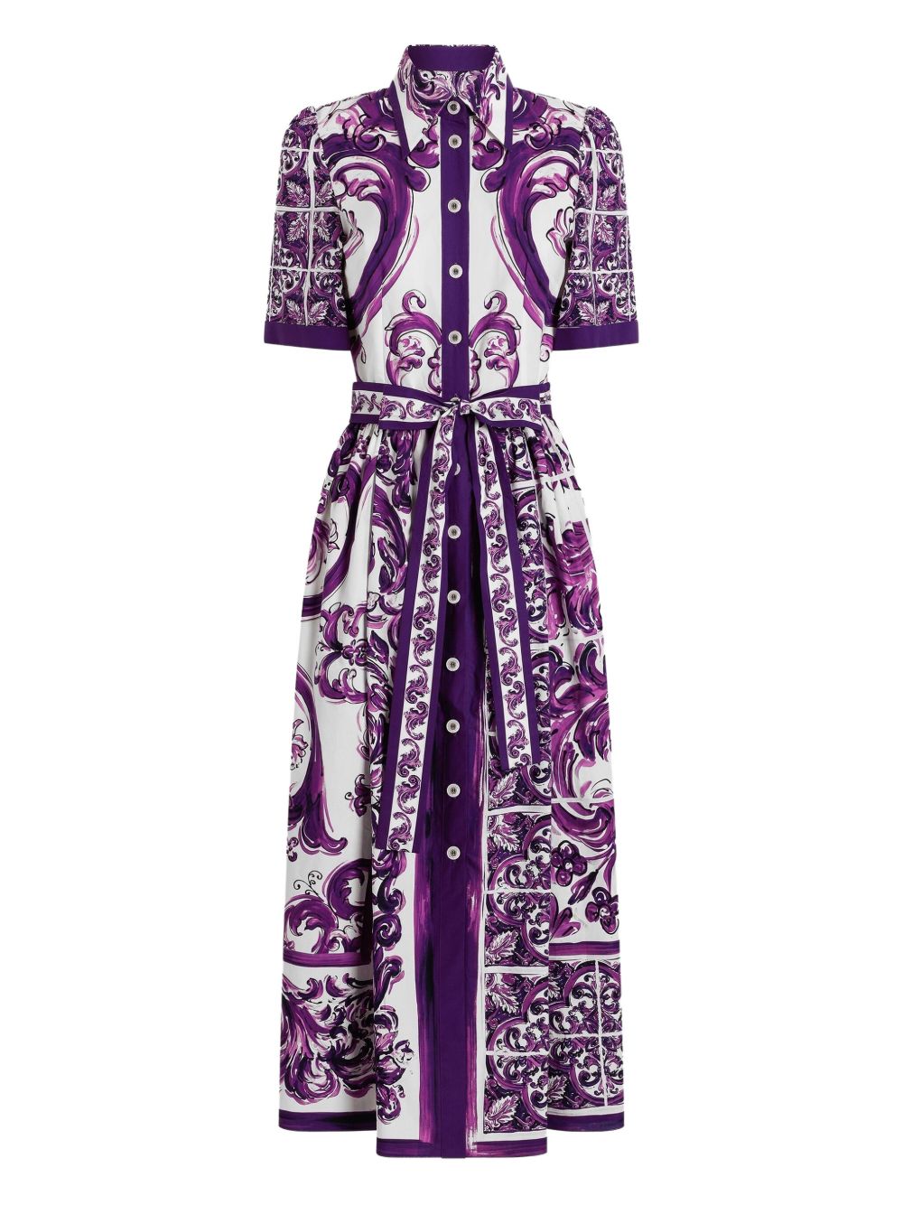 Dolce & Gabbana Dresses Purple cotton shirtdress