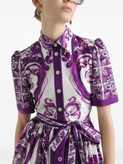 Dolce & Gabbana Dresses Purple cotton shirtdress