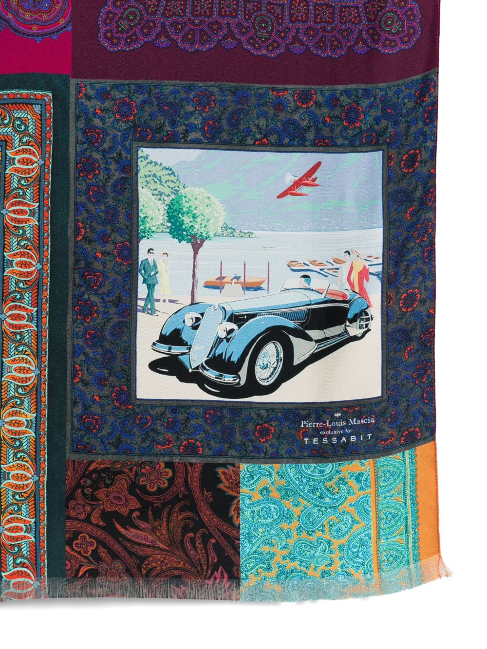 Pierre Louis Mascia Scarfs Purple silk