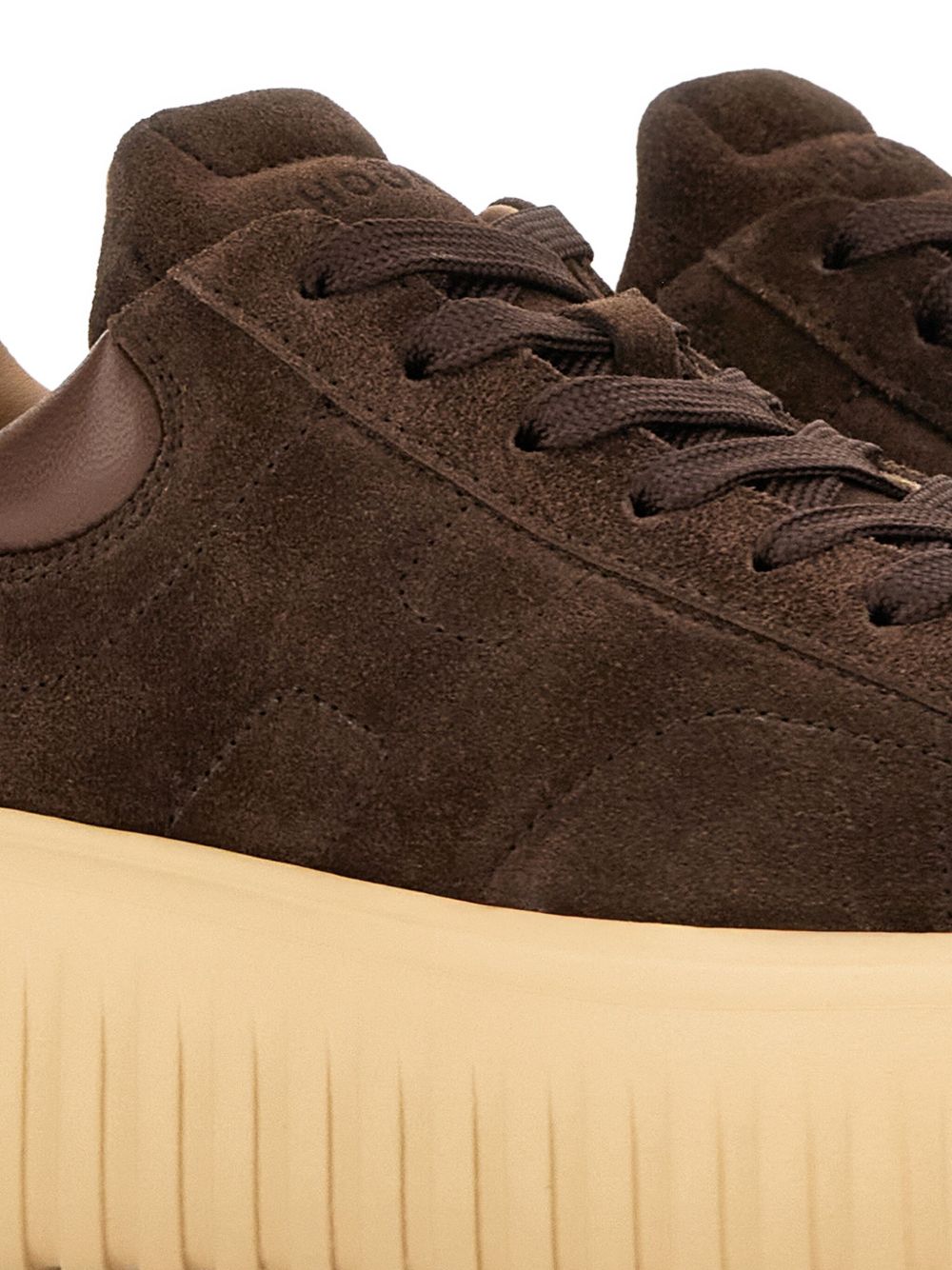 HOGAN PRE Brown Sneakers — Silk & Leather Comfort