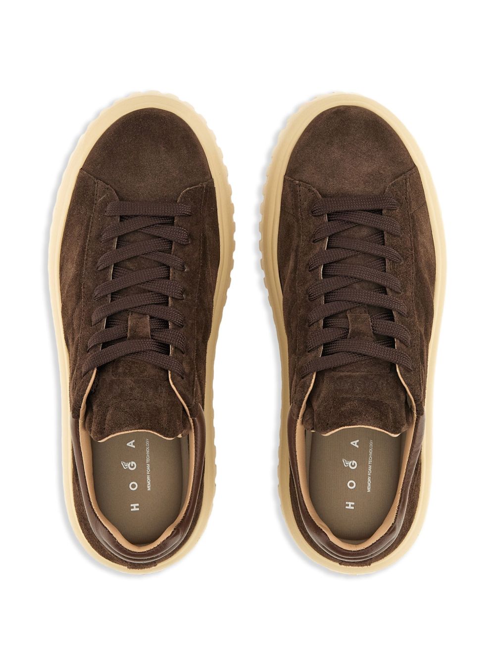 HOGAN PRE Brown Sneakers — Silk & Leather Comfort
