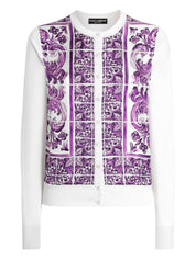 Pulls Dolce &amp; Gabbana Cardigan en soie violet