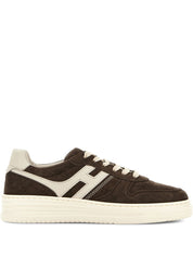 HOGAN PRE Brown Sneakers — Silk & Leather Comfort