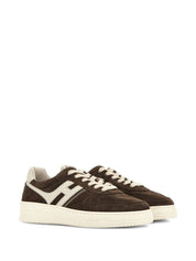 HOGAN PRE Brown Sneakers — Silk & Leather Comfort