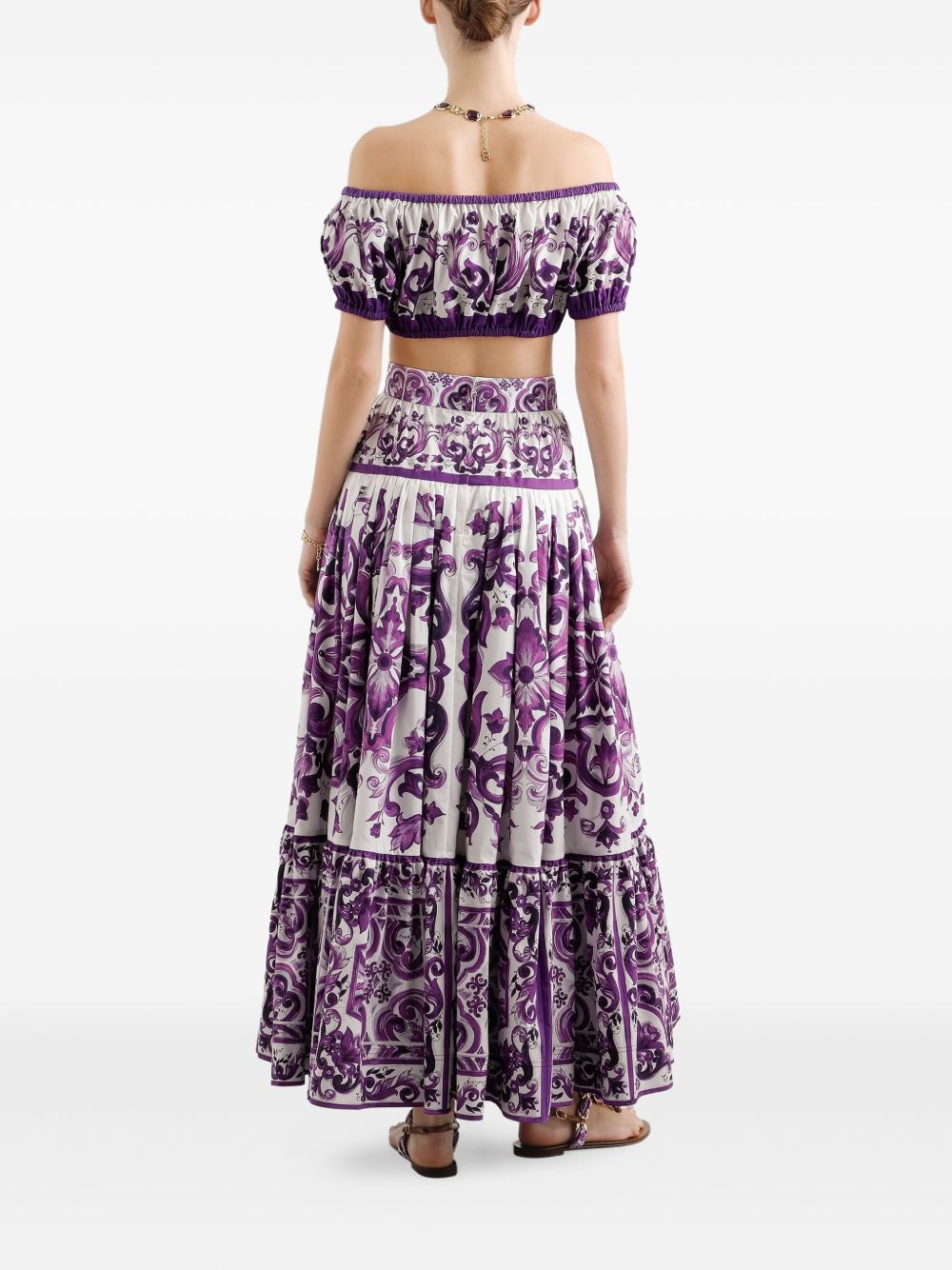 Dolce & Gabbana Top Purple off-shoulder cotton