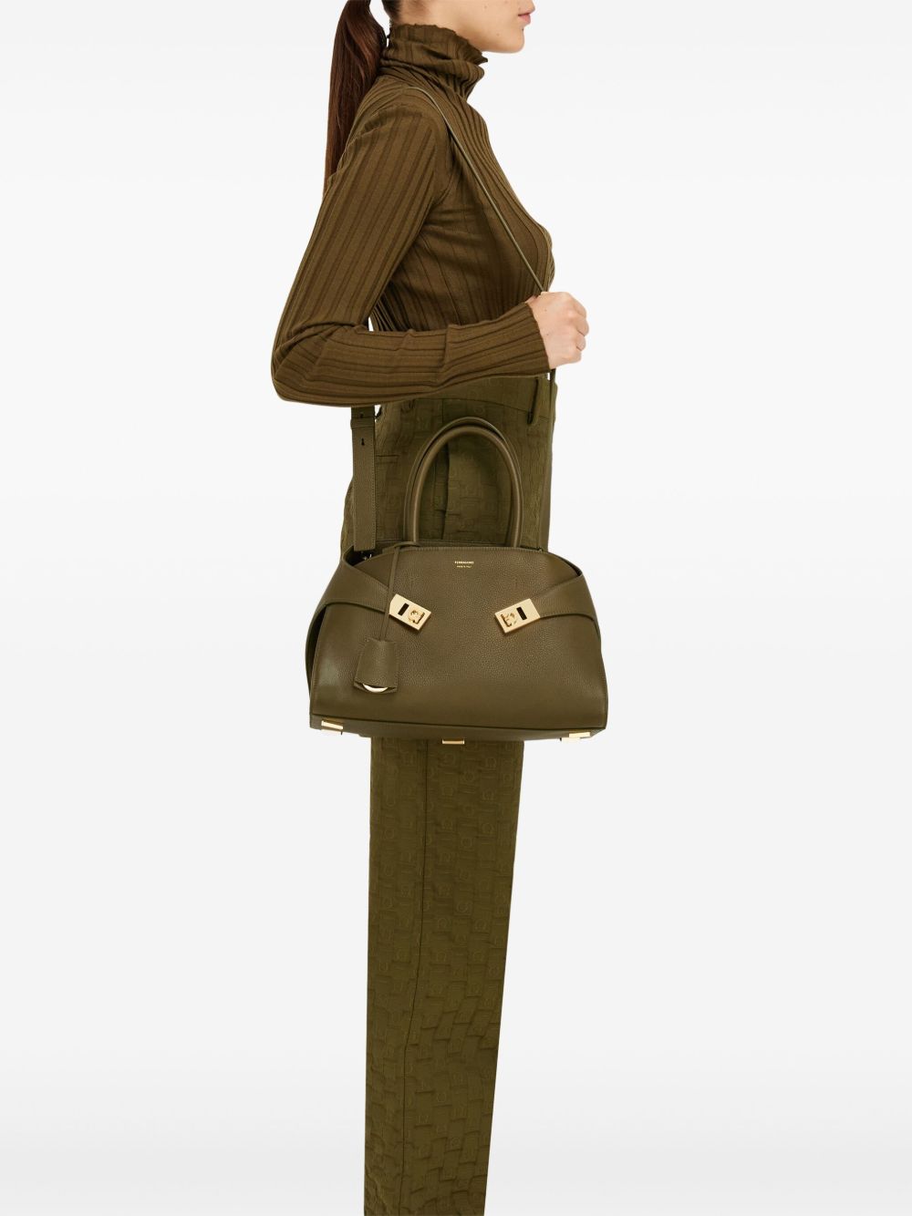 Ferragamo Hug small leather tote bag