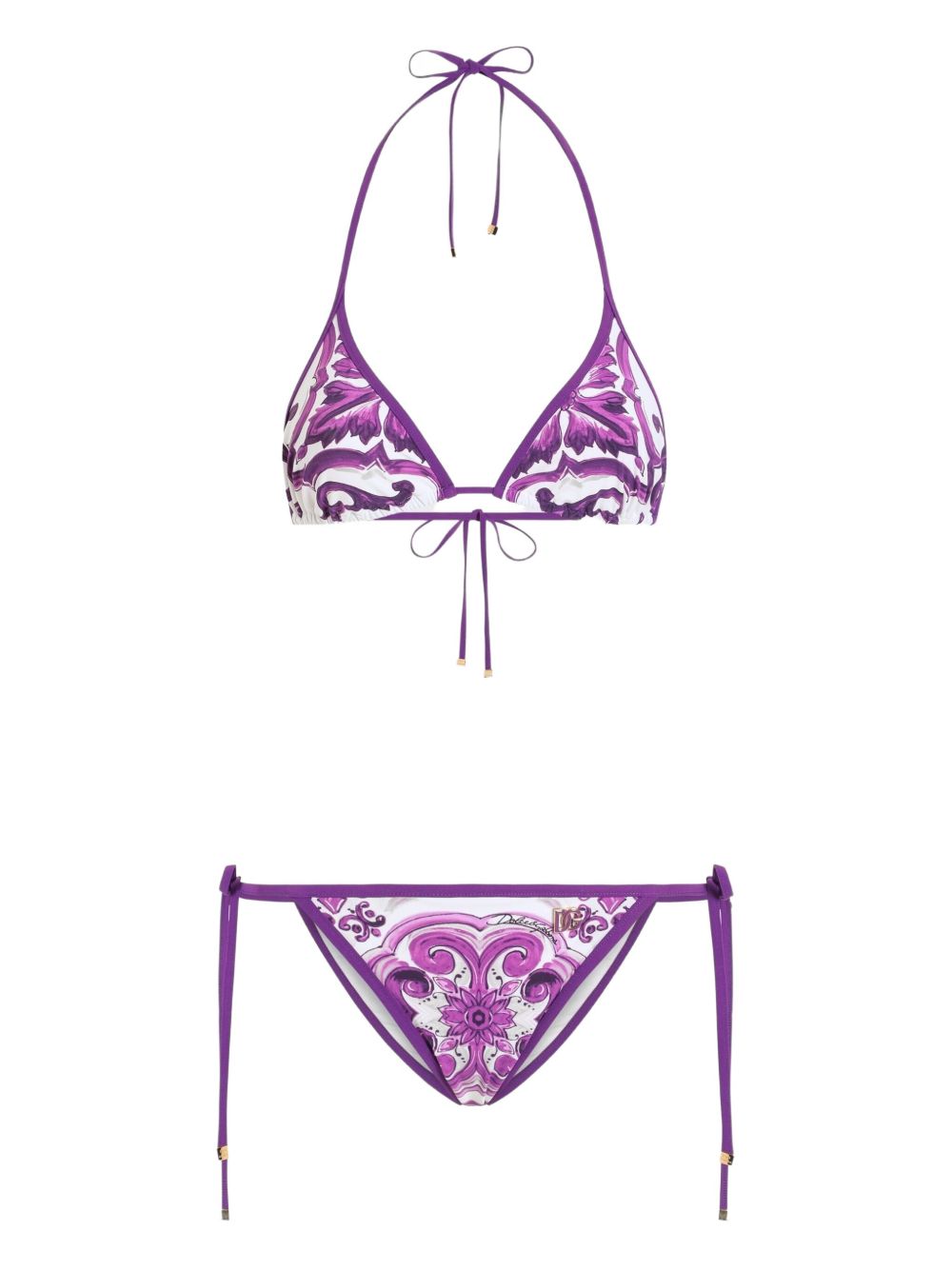 Dolce &amp; Gabbana Ropa de mar Conjunto de bikini Maiolica morado
