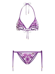 Dolce &amp; Gabbana Ropa de mar Conjunto de bikini Maiolica morado