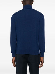 Brunello Cucinelli Blue Cashmere Sweater — Zipped Cardigan
