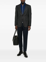 Brunello Cucinelli Blue Cashmere Sweater — Zipped Cardigan