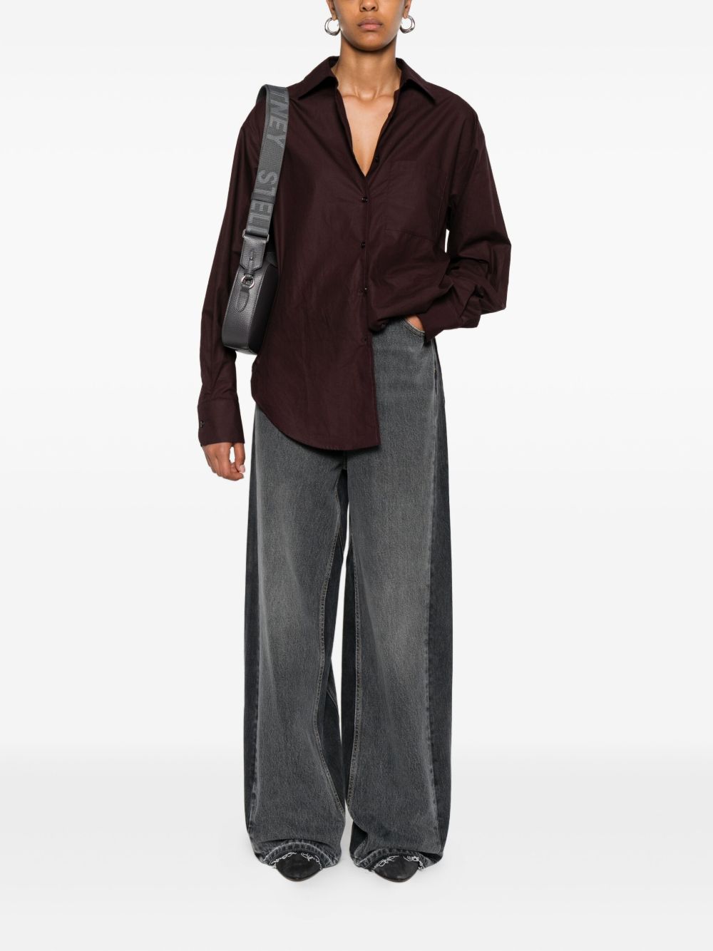 Jean Stella McCartney en denim noir à jambe droite