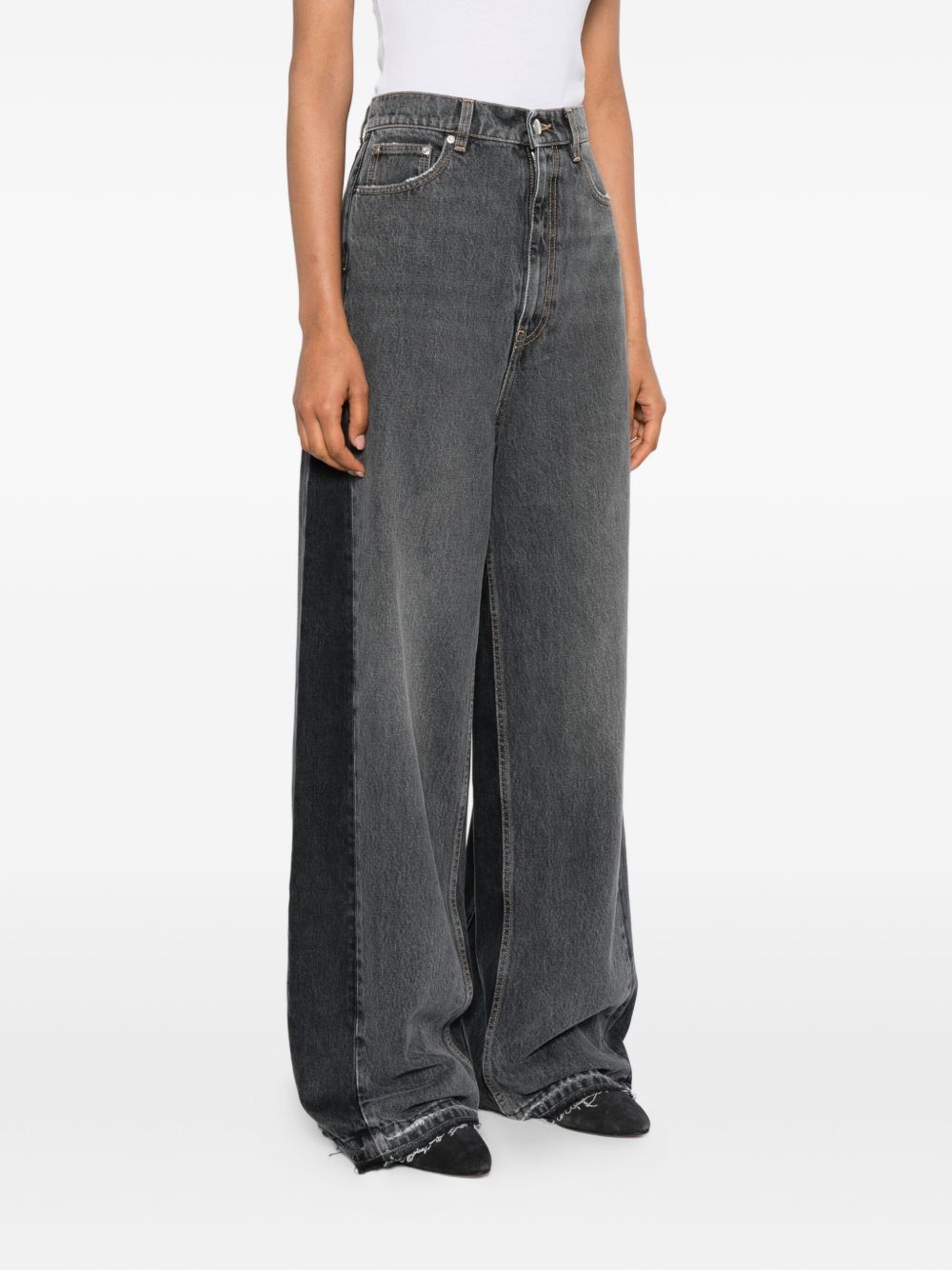 Jean Stella McCartney en denim noir à jambe droite