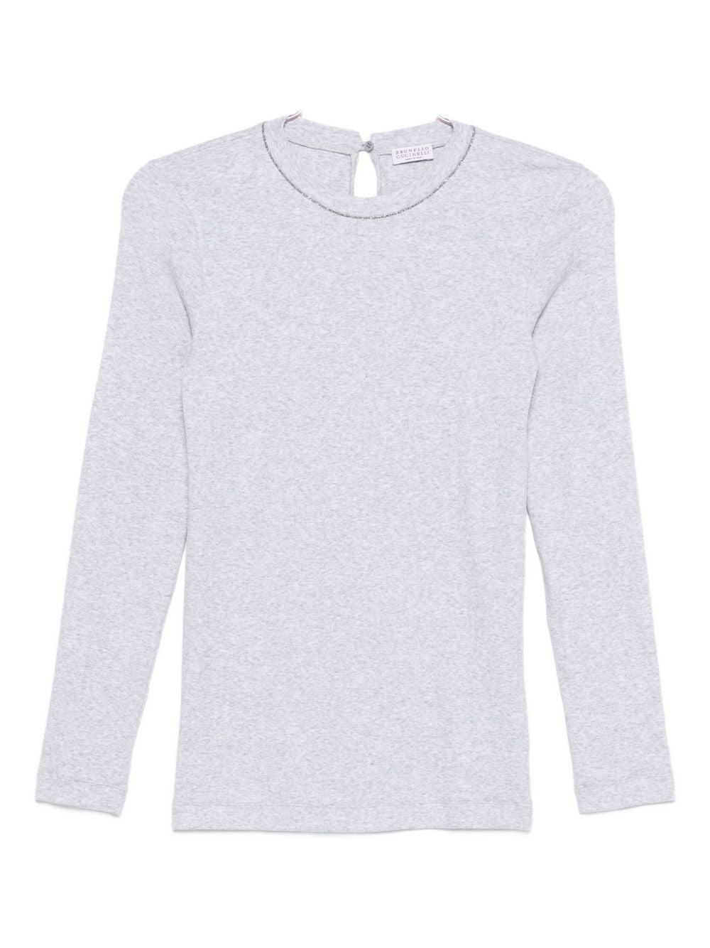Brunello Cucinelli grey cotton crewneck sweater